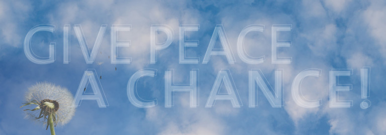 Plakat "Give peace a chance"