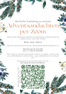 Hinweis auf Adventsandachten 2025