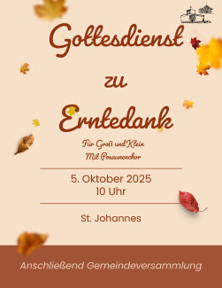 Einladung Erntedankgottesdienst