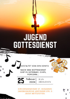 Einladung zum Jugendgottesdienst