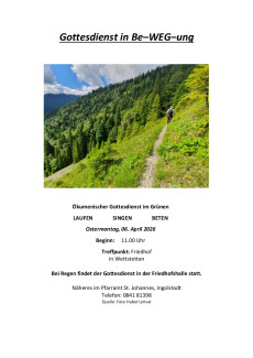 Wanderer an einem Berghang