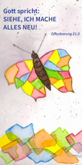 Jahreslosung 2026 mit Schmetterling