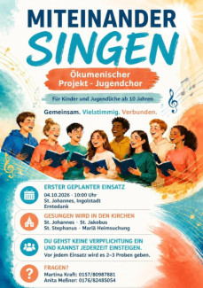 Einladung ökumenischer Jugendchor KI generiert