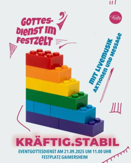 Einladung zum Gottesdienst kräftig.stabil