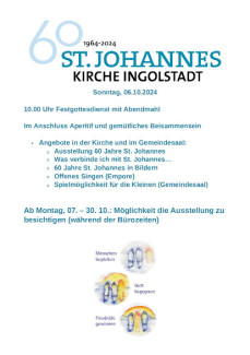 Programm 06.10.2024 Jubiläum St. Johannes